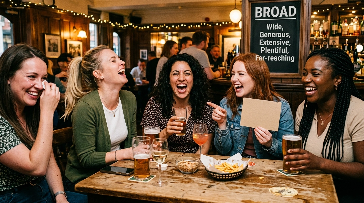 Synonyms for Broad by Meaning